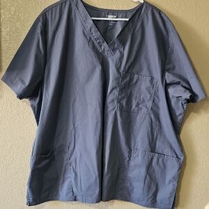 1d Scrubstar Slate Gray V-Neck Scrub Top